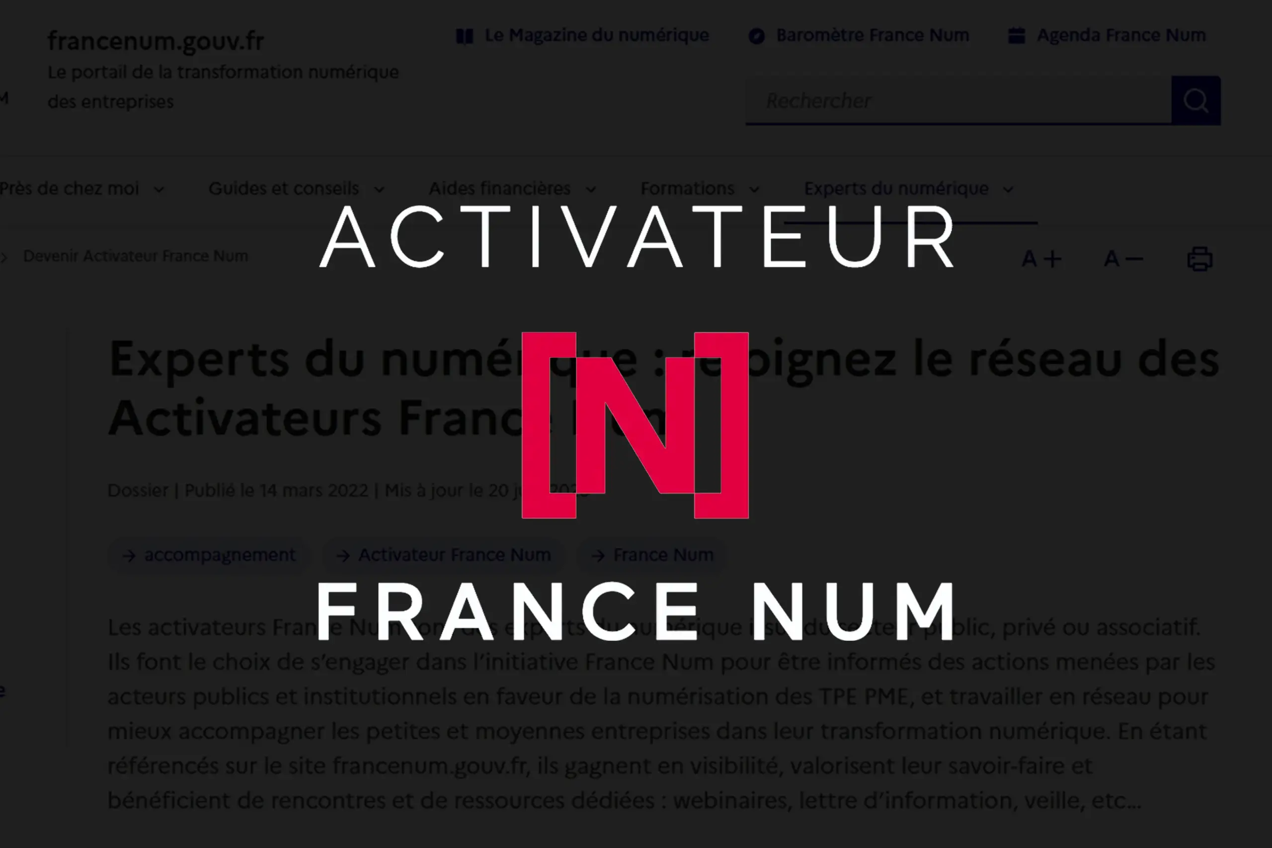 Votre 1er RDV gratuit : Acteur France Num